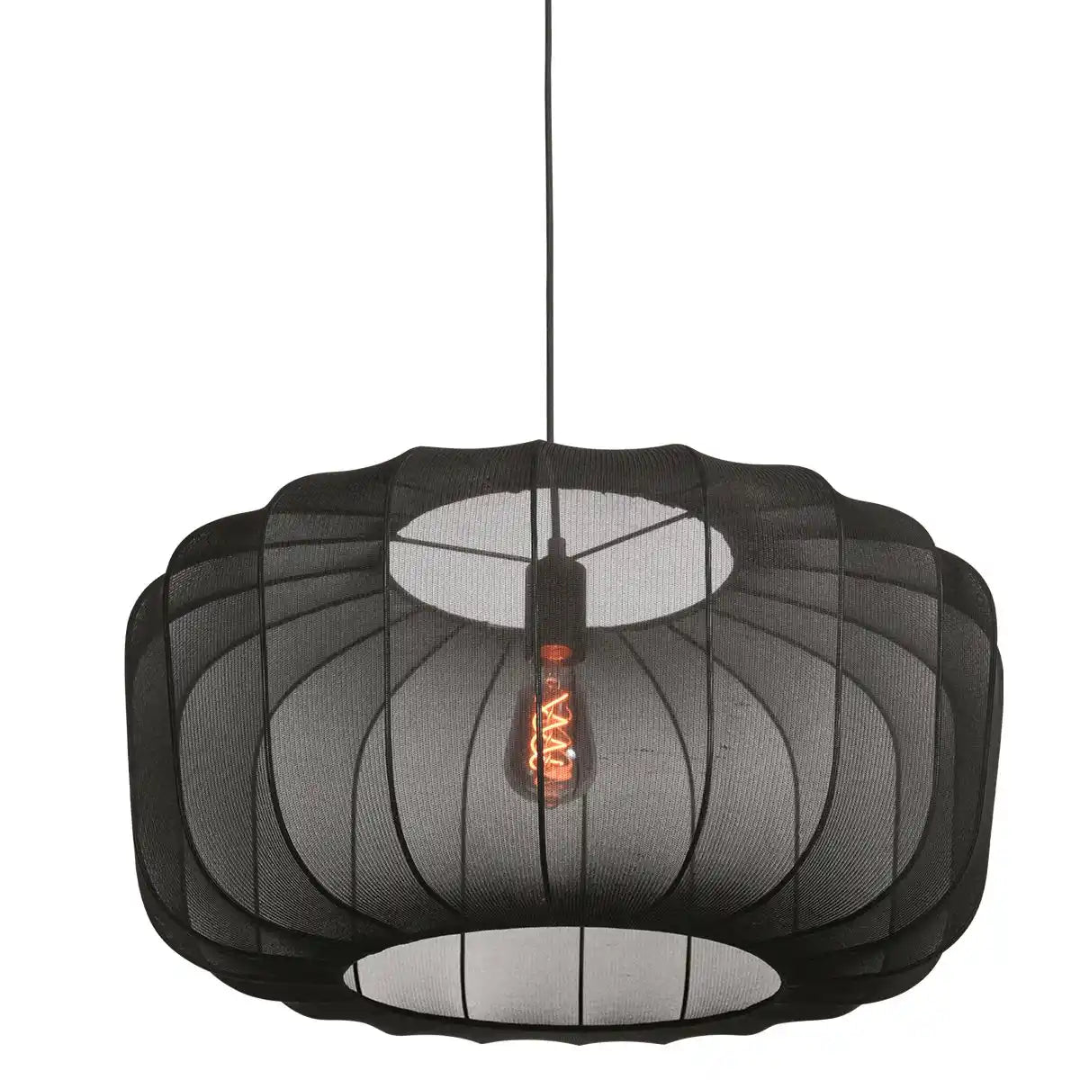 Anne Light & home hanglamp Sable - 1 lichts - 60 x 150  cm - zwart