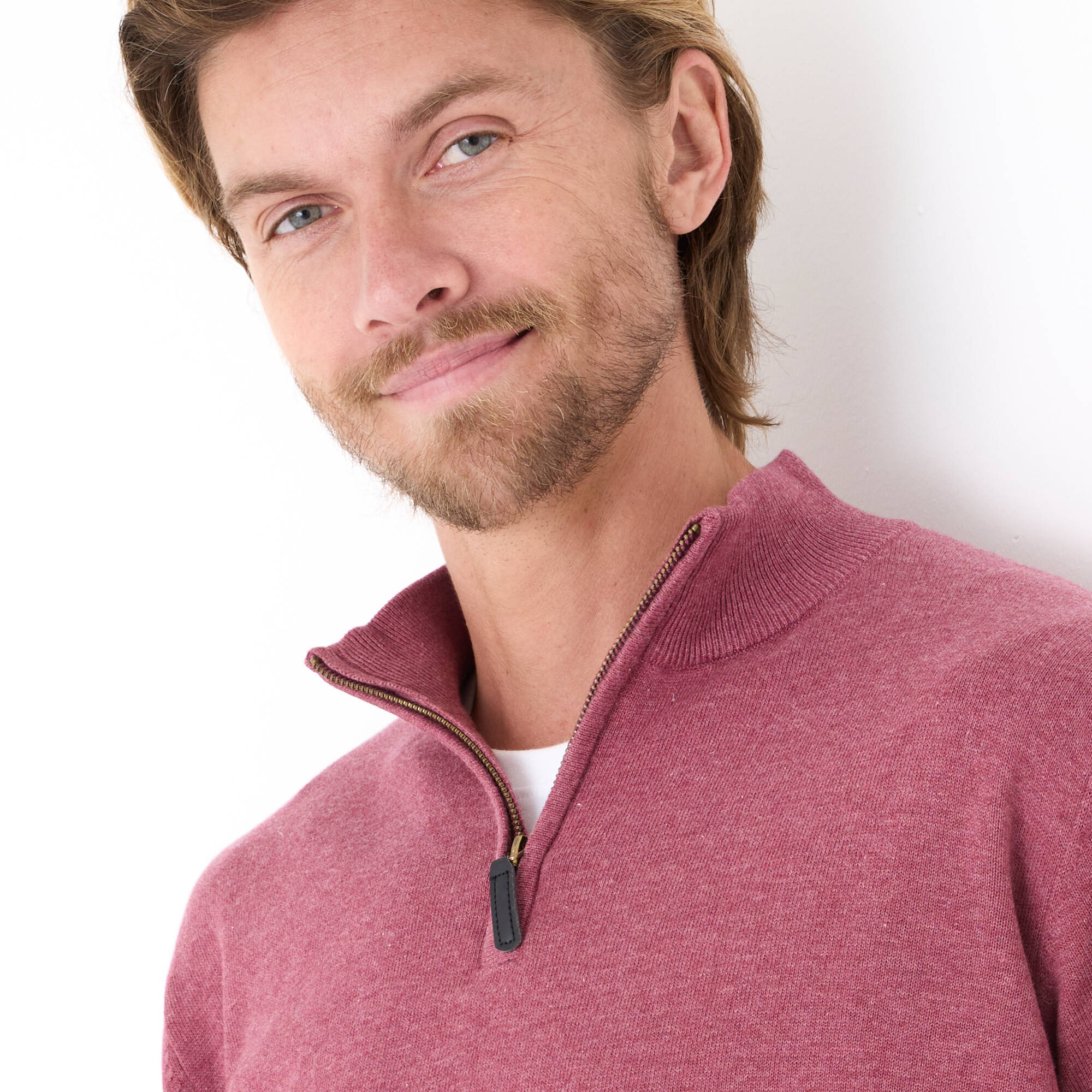 Pull pur coton col camionneur