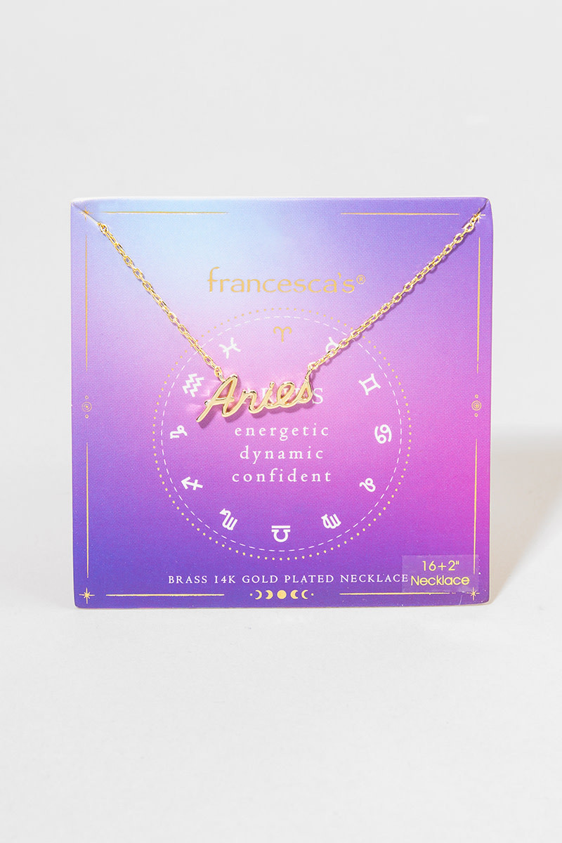 Zodiac Script Pendant