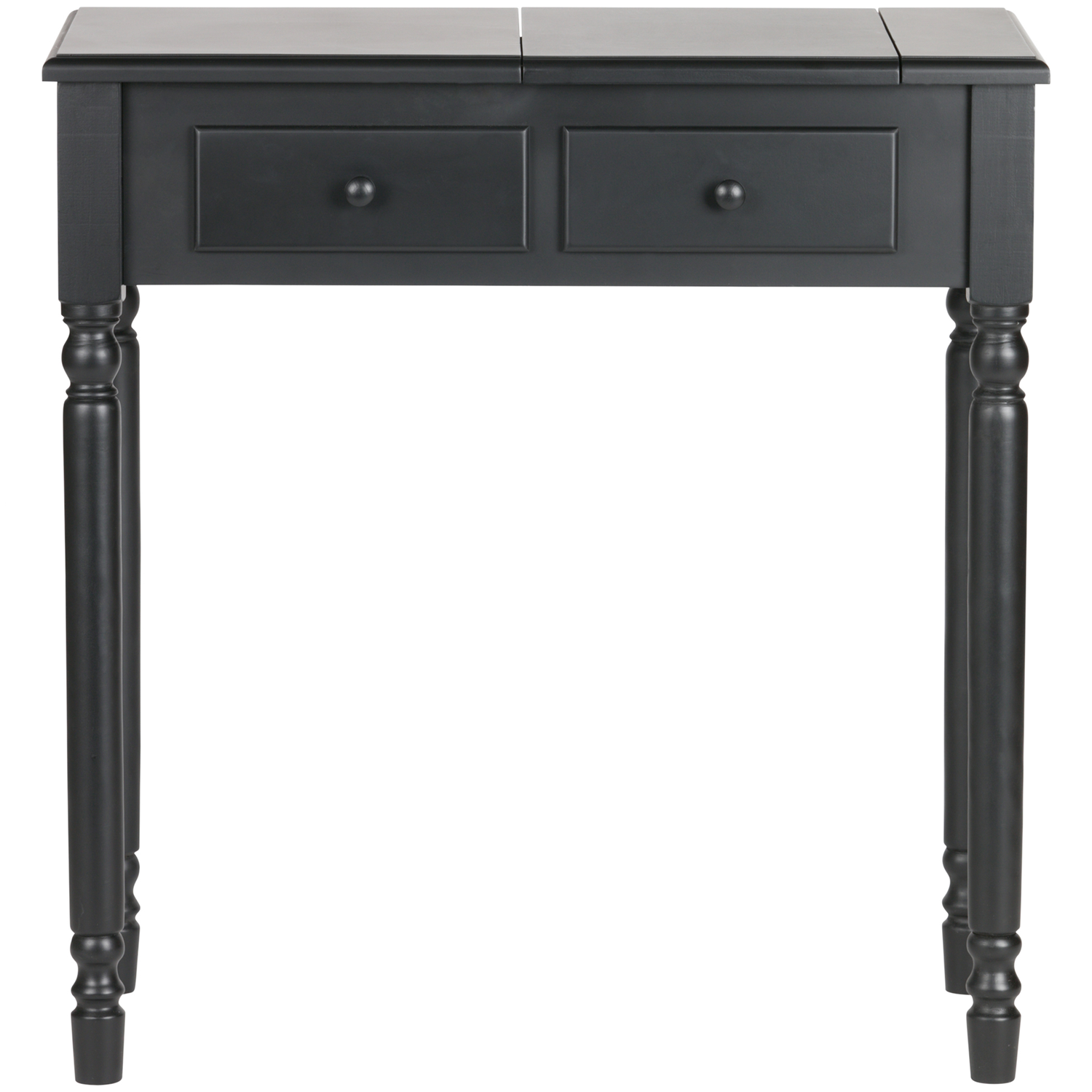 WOOOD hal/kaptafel Romy - Hout - Zwart - 78x75x38