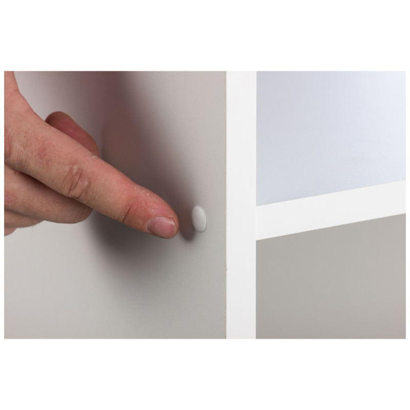 Cache pour vis cruciforme blanc Ø 12 mm 16 pièces TEKNIBOX