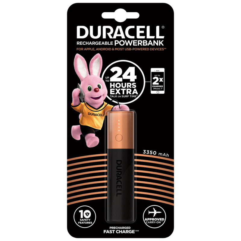 Chargeur USB Powerbank 3350 mAh DURACELL
