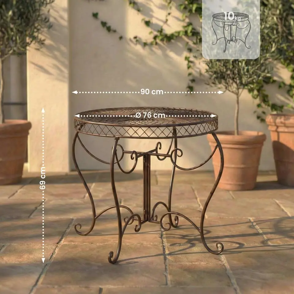 CLP Bijzettafel tuin Sheela Metaal - bronzen