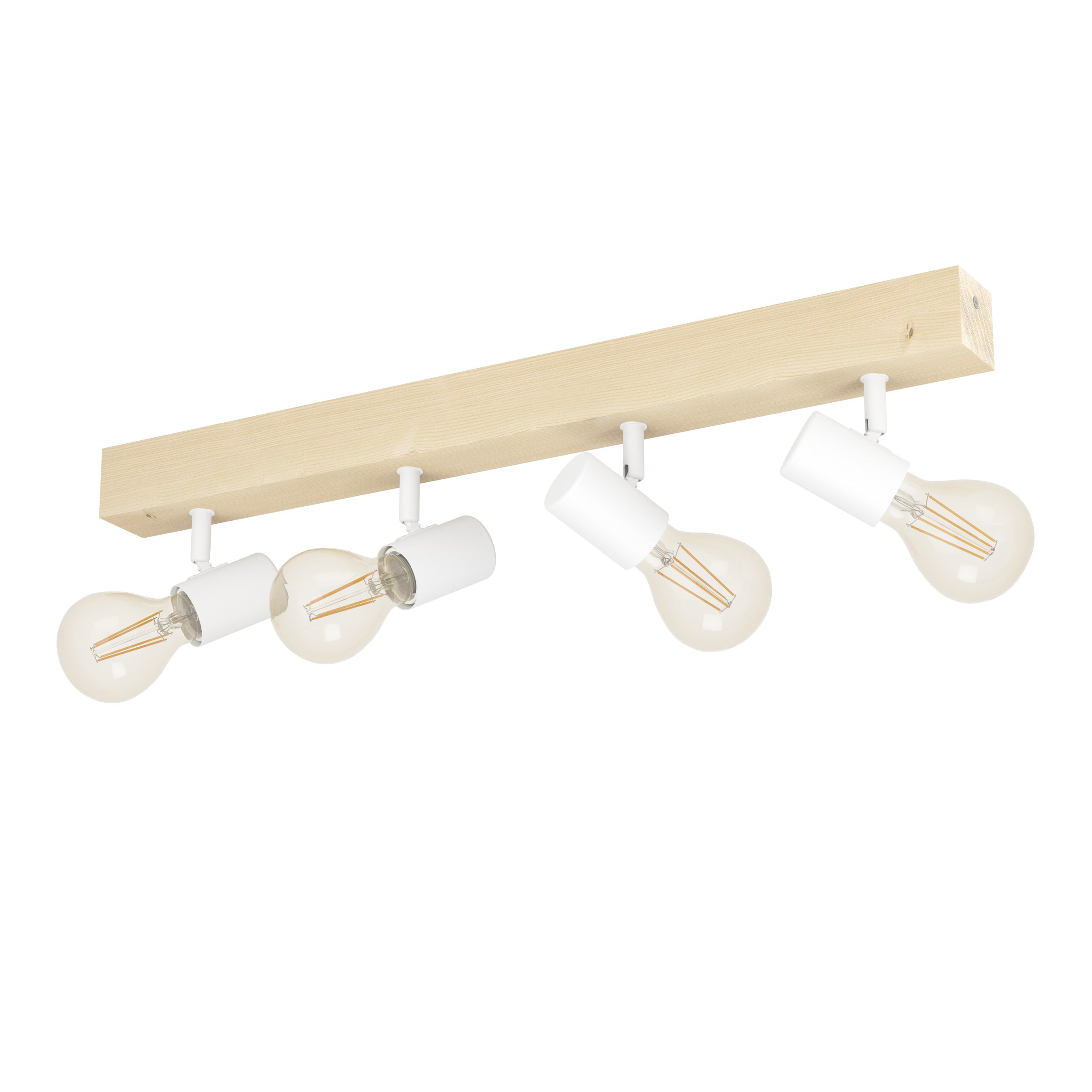 EGLO spot Townshend 3 - e27 - 63 cm - bruin/wit