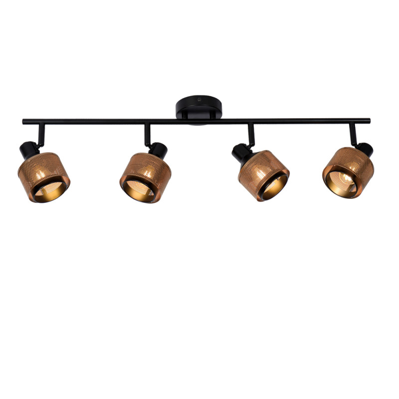 Spot Rafa noir et bronze E14 4 x 40 W LUCIDE