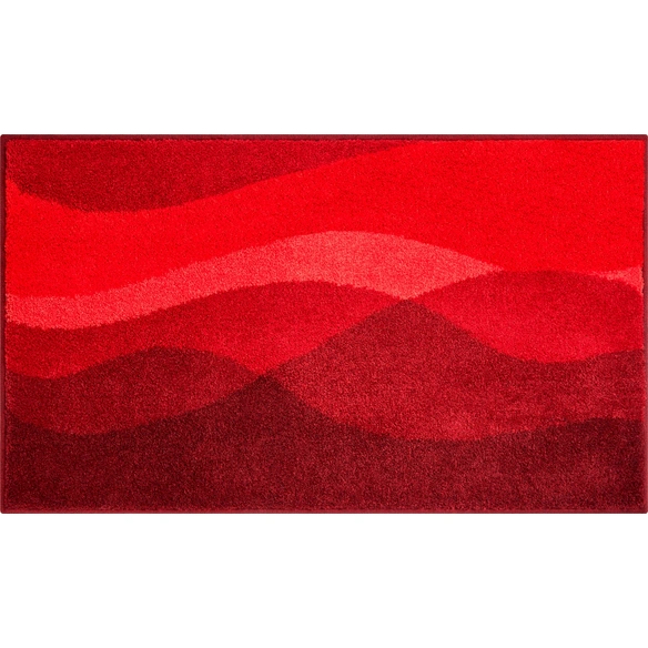 Badematte »Hills«, BxL: 60 x 100 cm, rot, aus 100% Polyacryl