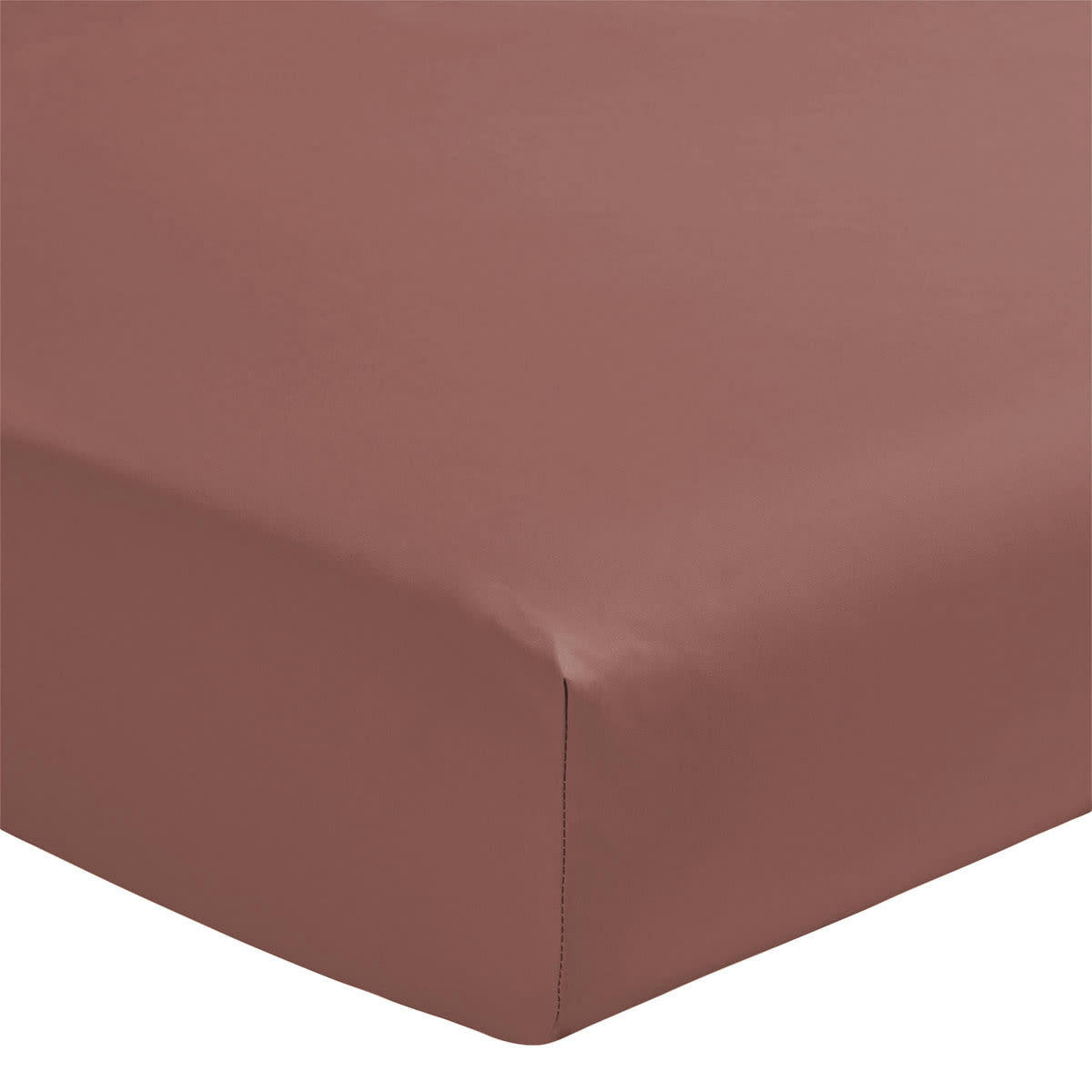 ROYAL LINE - Drap housse en percale de coton rose 200x200