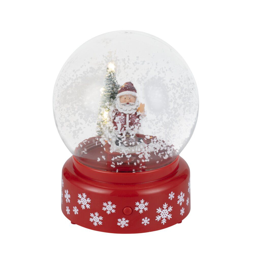 Boule à neige lumineuse animée musicale bonhomme pain d'épices - 2 modèles