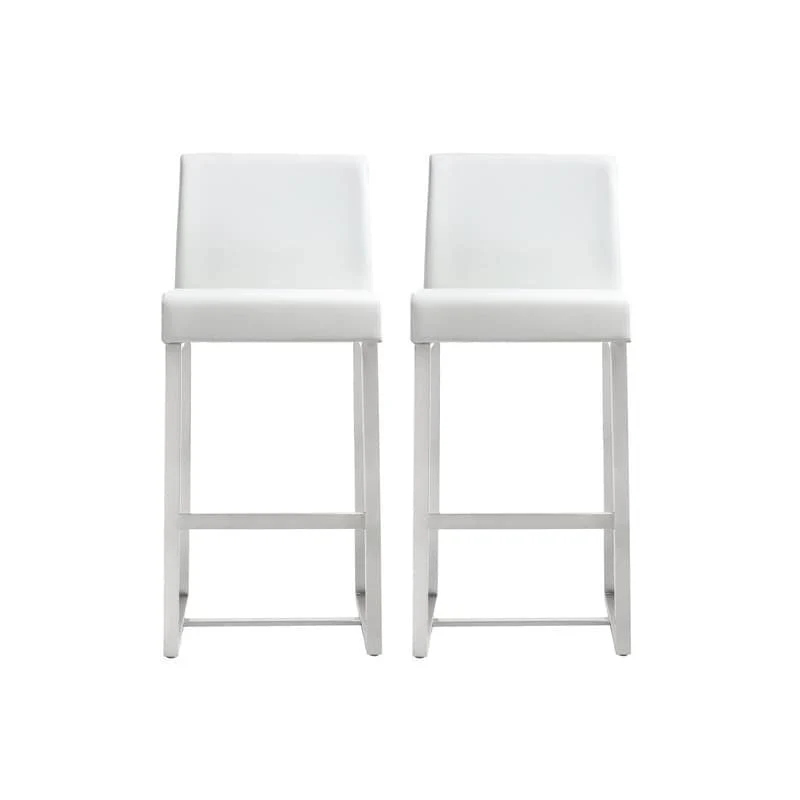 Denmark White Counter Stools (Set of 2)