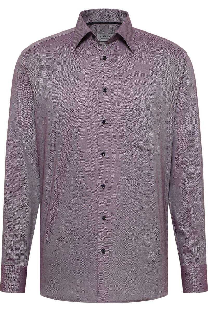 ETERNA Modern Fit Hemd bordeaux, Strukturiert