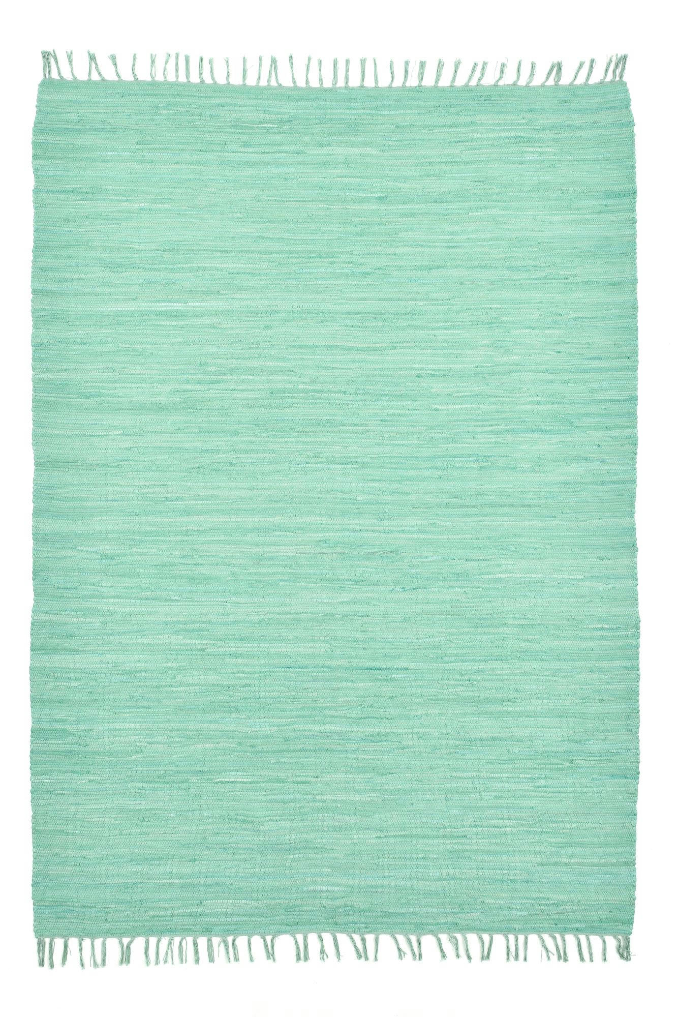 HAPPY COTTON - Tapis réversible en coton - tissé à la main - Menthe 90x160