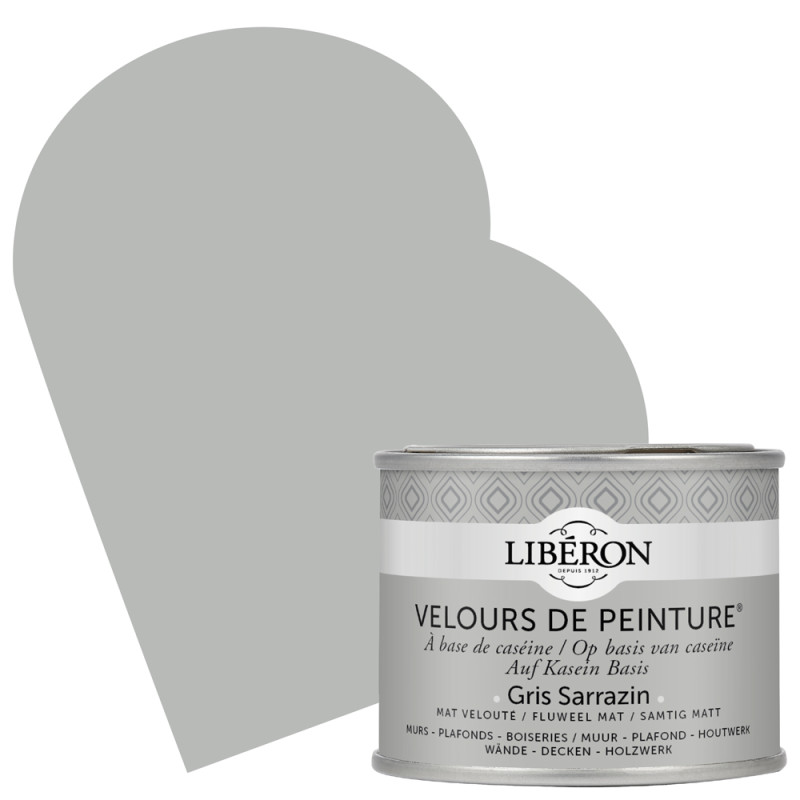 Peinture pour murs Velours de Peinture gris sarrazin mat 0,125 L LIBERON