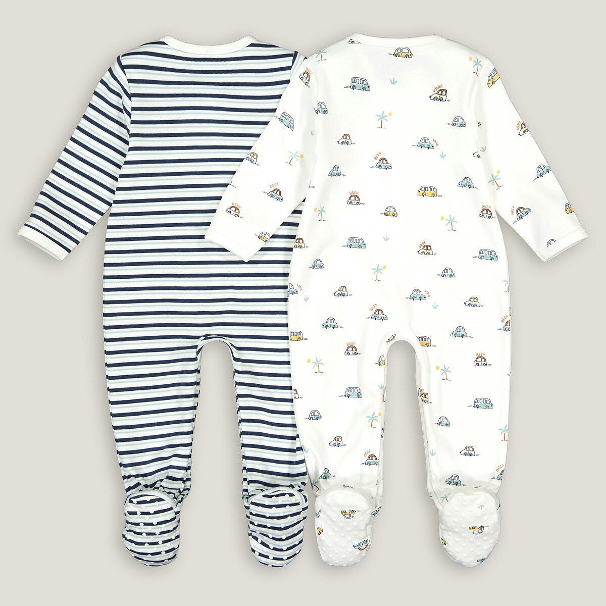 Lot de 2 pyjamas 1 pièce en coton