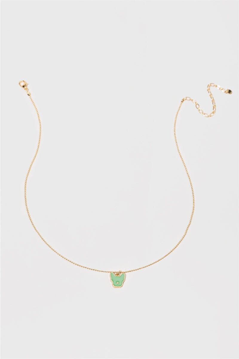 Hello Franki Jade Frenchie Necklace for girls