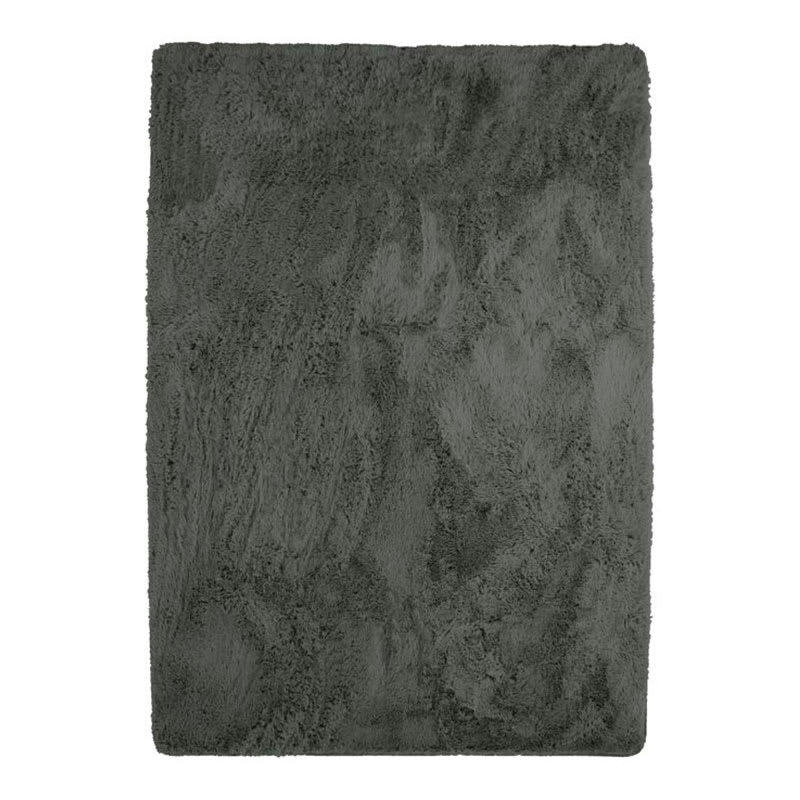 NEO - Tapis lavable à base fine et souple extra doux gris foncé 160x230