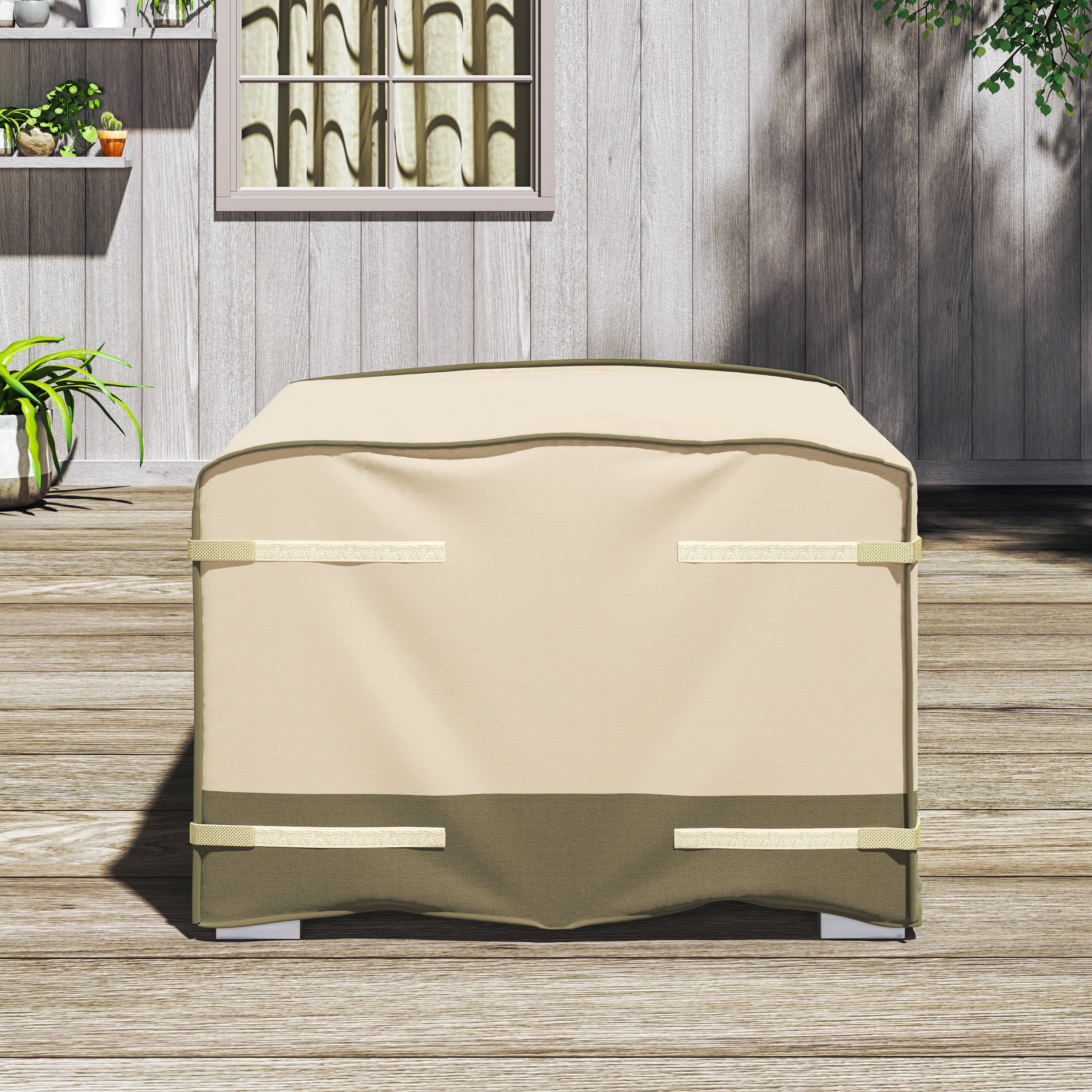 Corvus Sirio 35 Square Multi-purpose Velcro Cover for Outdoor Furniture - 36.22 x 36.42 - 36.22” x 36.42