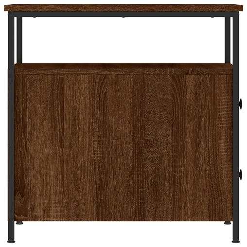 NNEVL Bedside Cabinets 2 pcs Brown Oak 30x60x60 cm Engineered Wood