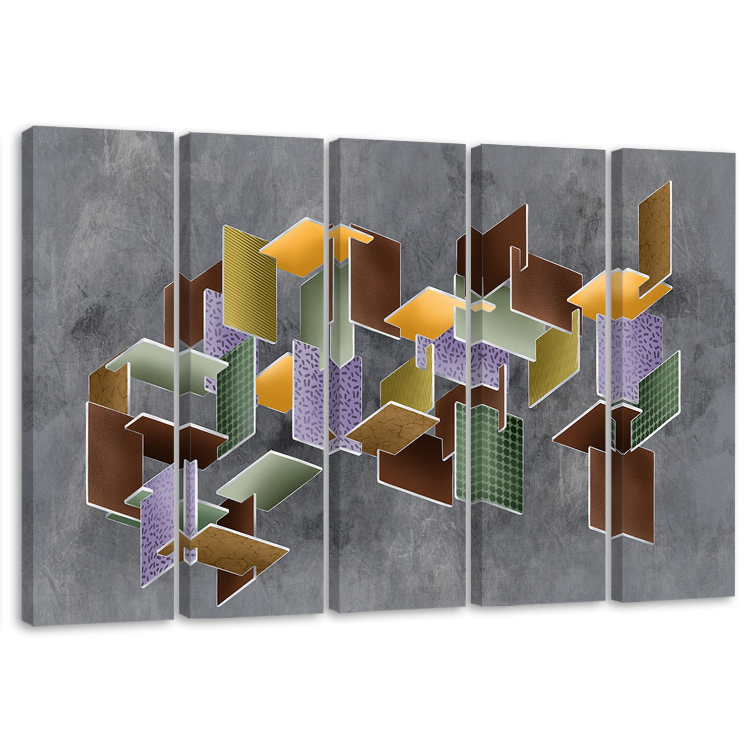 Feeby Obraz 5 częściowy na płótnie Puzzle 3D