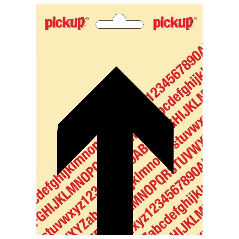 SKILT PICKUP PIL 80X115MM SVART