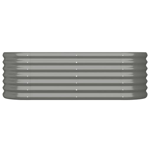 NNEVL Garden Planter Powder-coated Steel 114x40x36 cm Grey