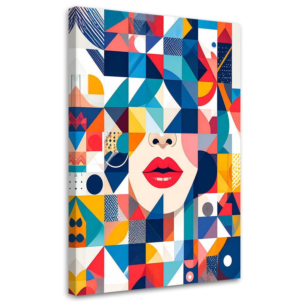 Obraz do salonu sypialni biura, Abstrakcja geometryczna Bauhaus 20x30
