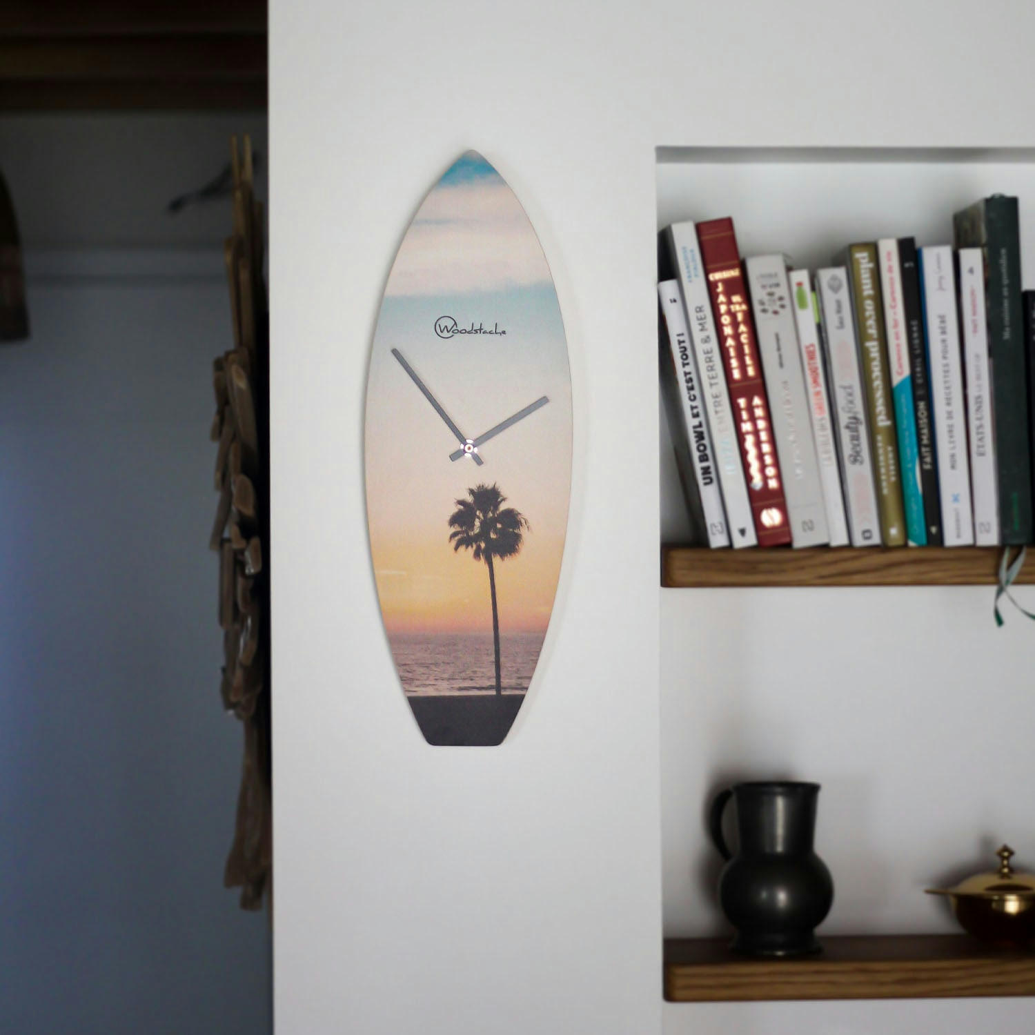 - Horloge surf en bois Santa Monica H46,2 cm