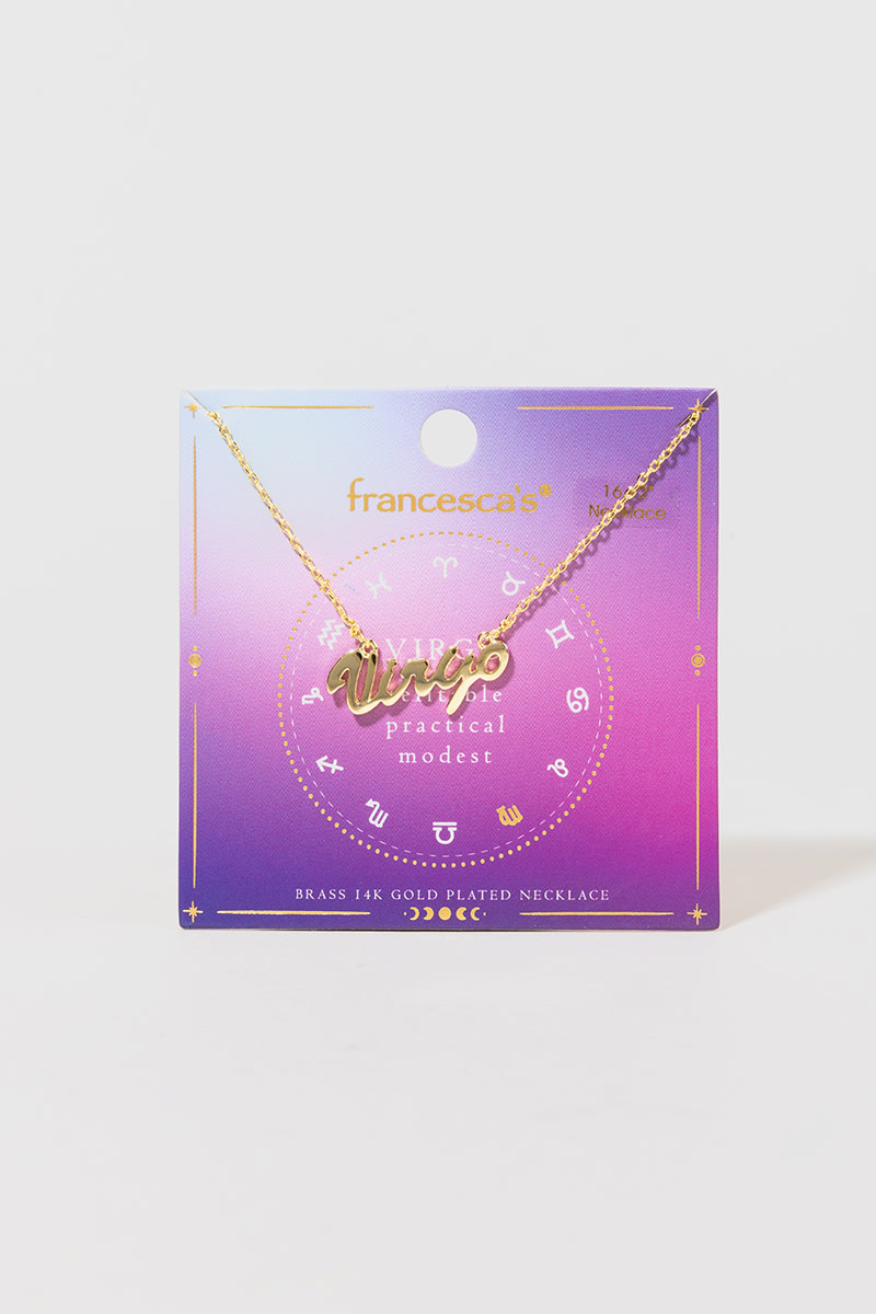 Zodiac Script Pendant