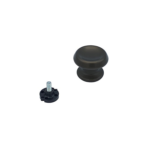 Bouton tirant de porte fixe D60 mm en aluminiumMarron foncé - breveté - lot de 6 boutons