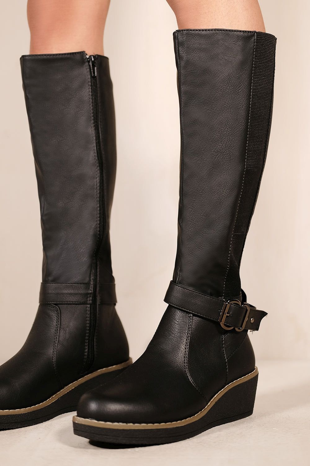 Where's That From Ayleen' Wedge Heel Knee High Boots