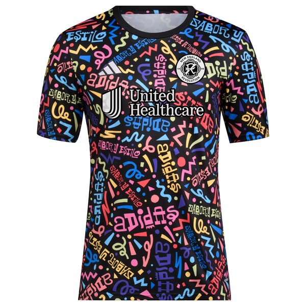 New England Revolution adidas 2024 Hispanic Heritage Pre-Match Top - Black