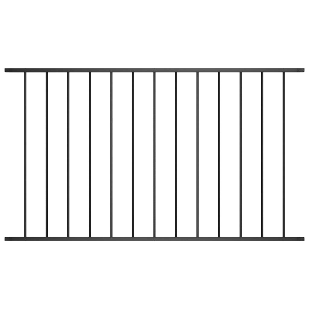 Panel ogrodzeniowy Czarny 1.7 x 0.75 m Stal vidaXL