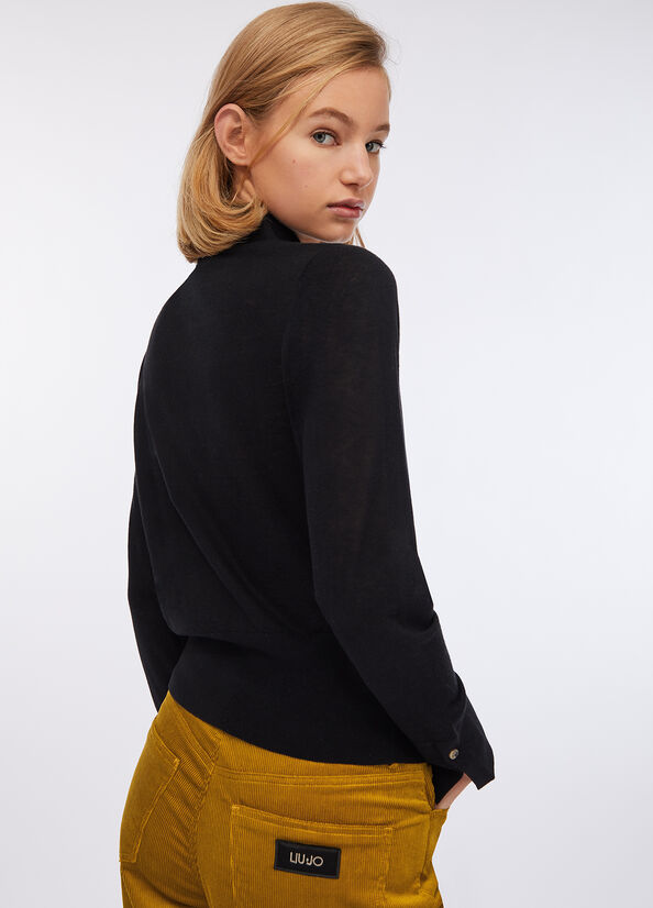 Polo in cotone e cashmere