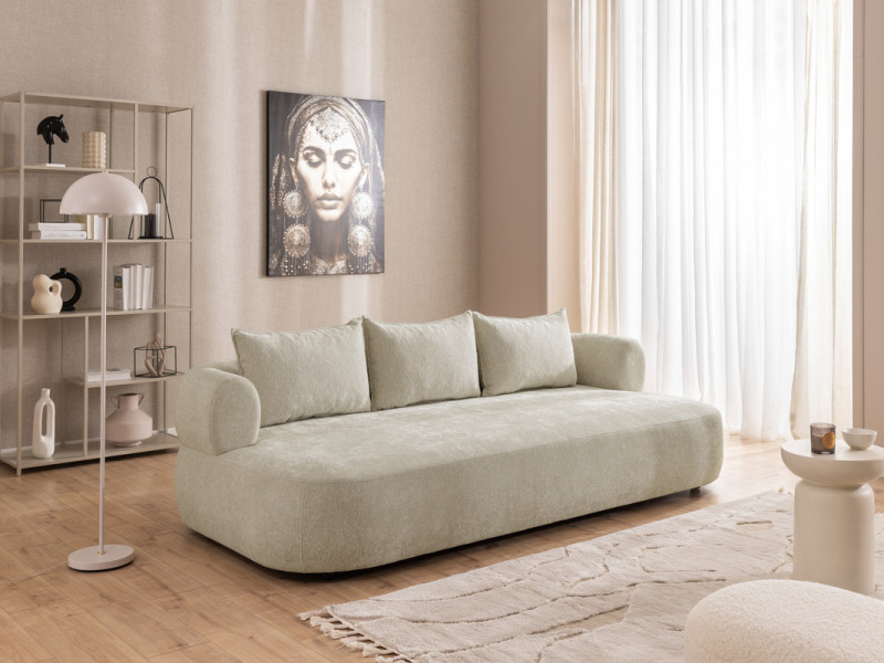 Ropez Ferro sofa 4 osobowa bez funkcji tkanina szenil Toro 25 beżowy