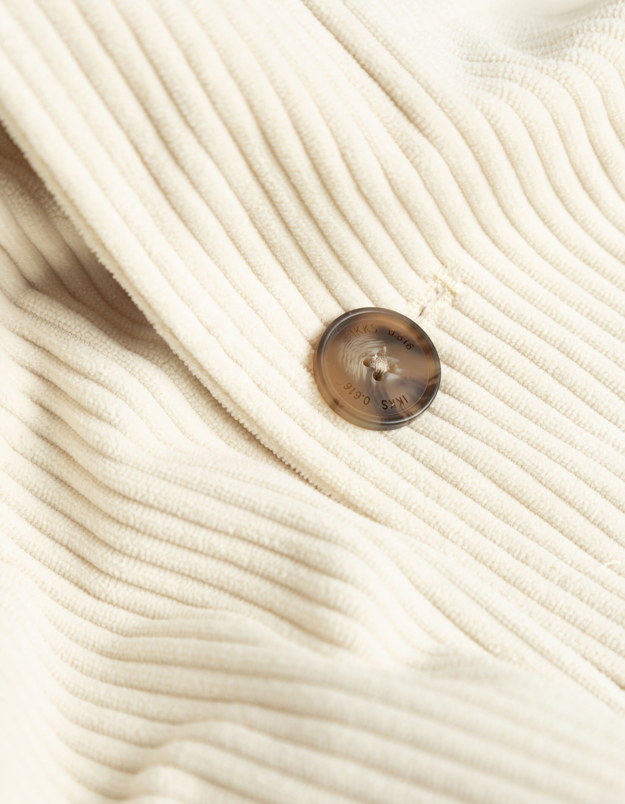Veste blanche velours côtelé Homme