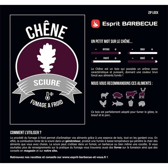 Sciure de fumage Chêne 1 kg - Nordic Flame
