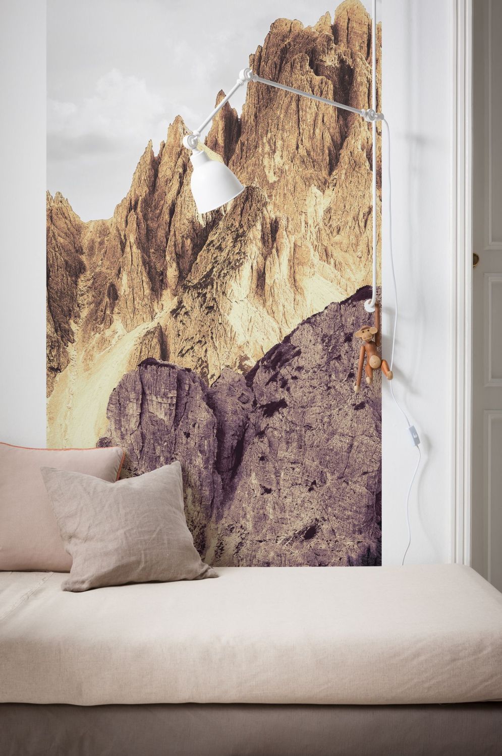 Sanders & Sanders fotobehang bergen beige en grijs - 100 x 250 cm - 611889