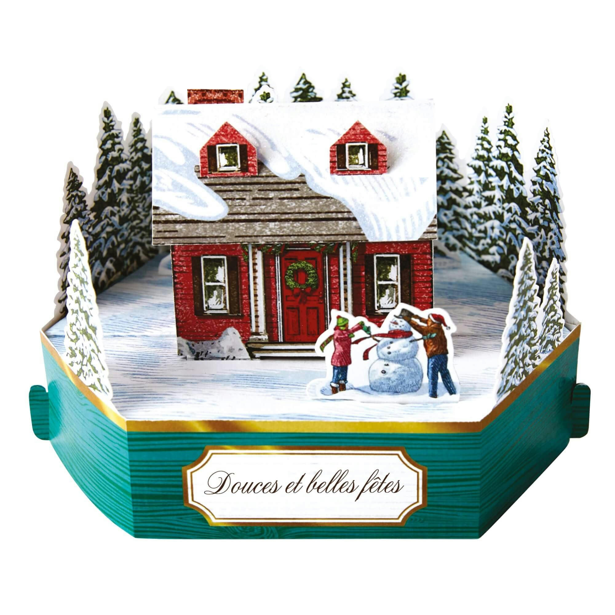 - Carte de voeux noël pop-up 3d neige