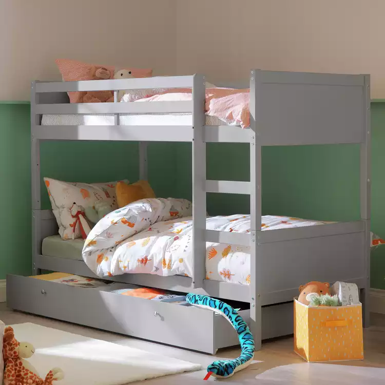 Habitat Detachable Bunk Bed Frame with Drawer - Grey