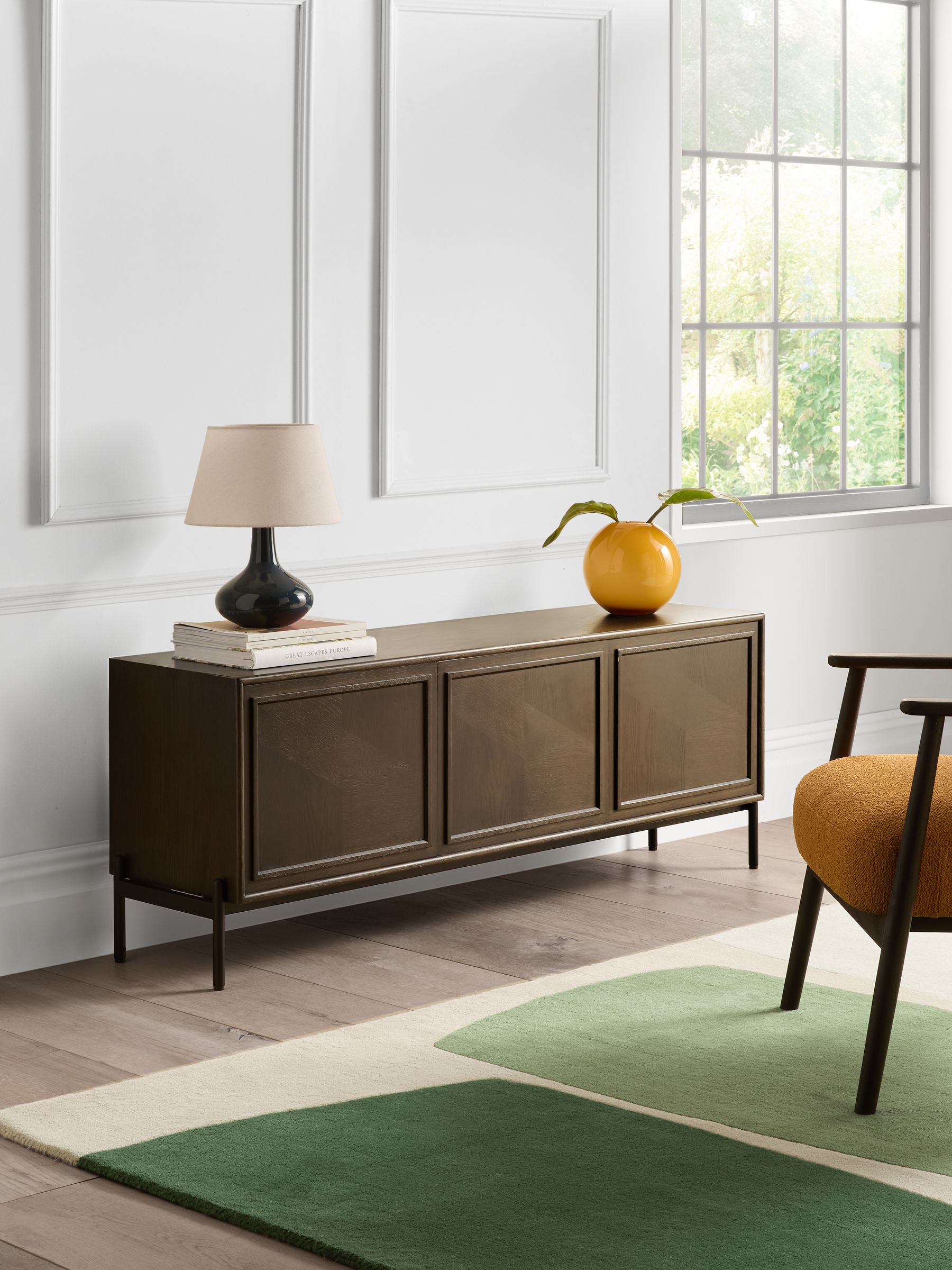 Jasper Conran London Dark Oak Aden Wide Up to 50 Inch TV Unit