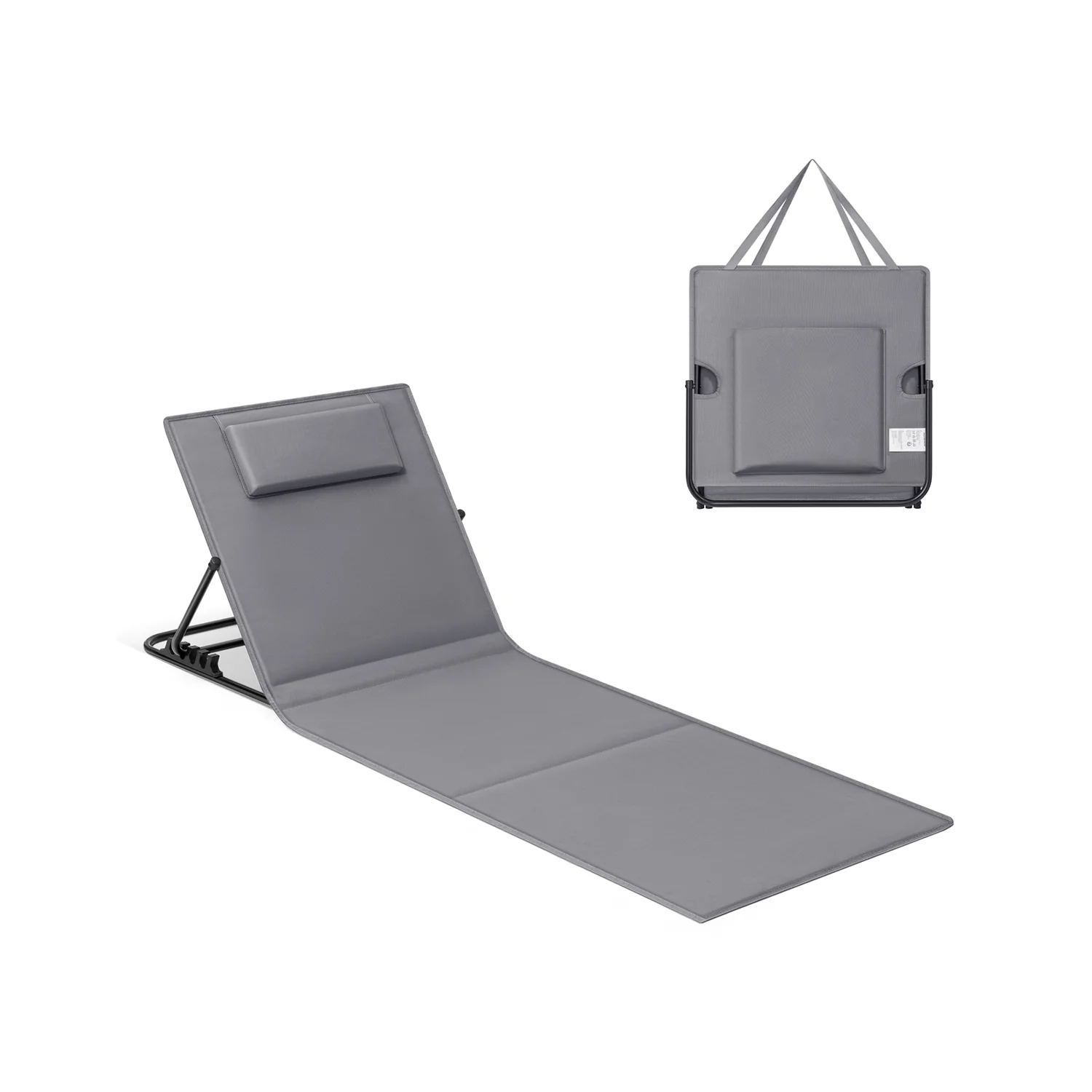 Chaise longue portable avec bandoulières pour camping