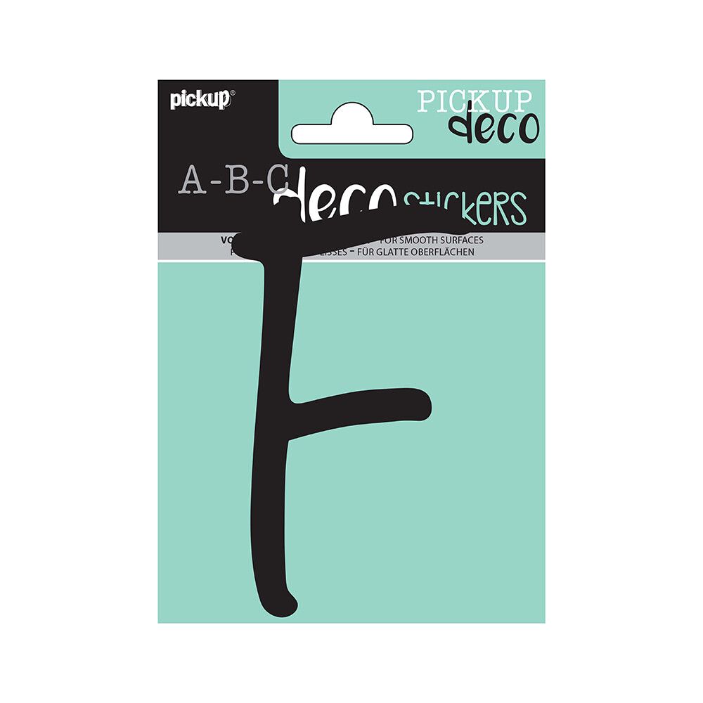 BOKSTAVER PICKUP F ABC DECO LYNN 120 MM F SVART
