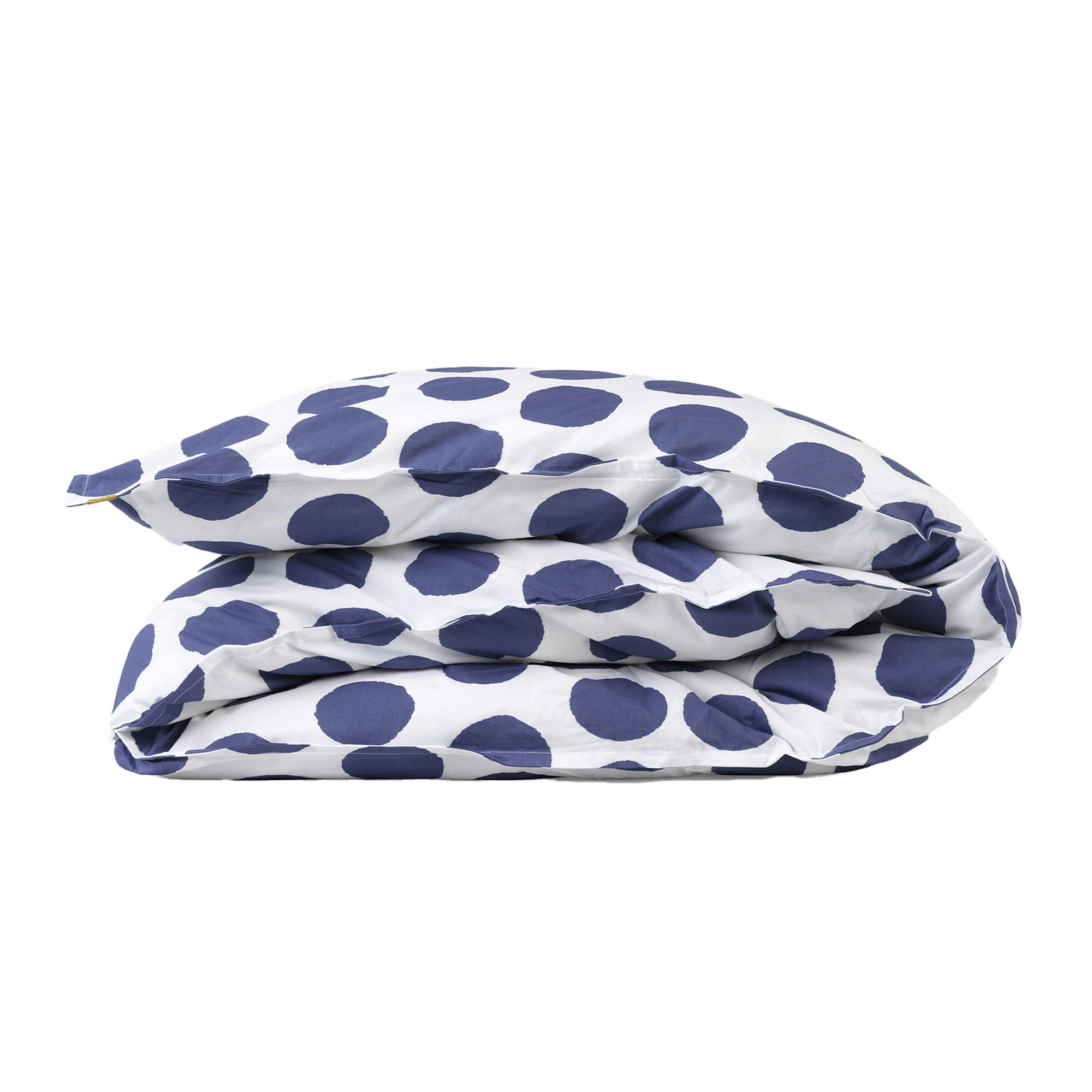 - Housse de couette en percale de coton bio à pois 240x220