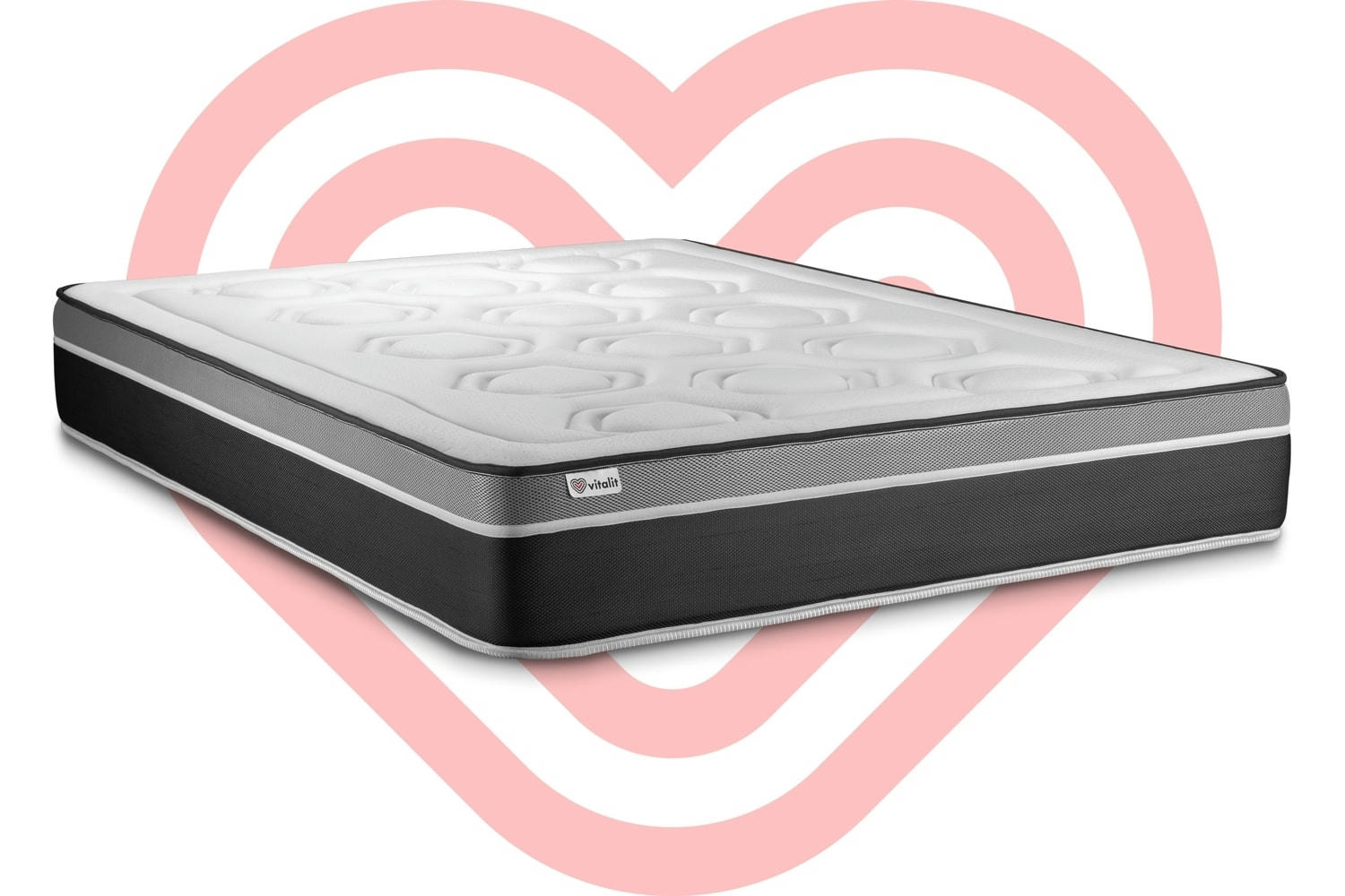 VITAL CARE - Matelas Ressorts ensachés et Mémoire de forme 200x200