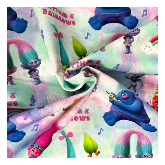 Trolls Snack Pack Cotton Fabric by the Metre