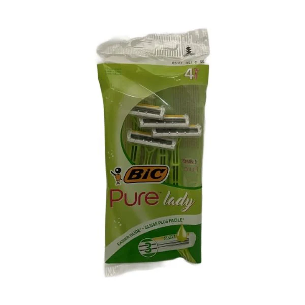 Bic Pure Lady Razor Wit Aloe 4 Pack