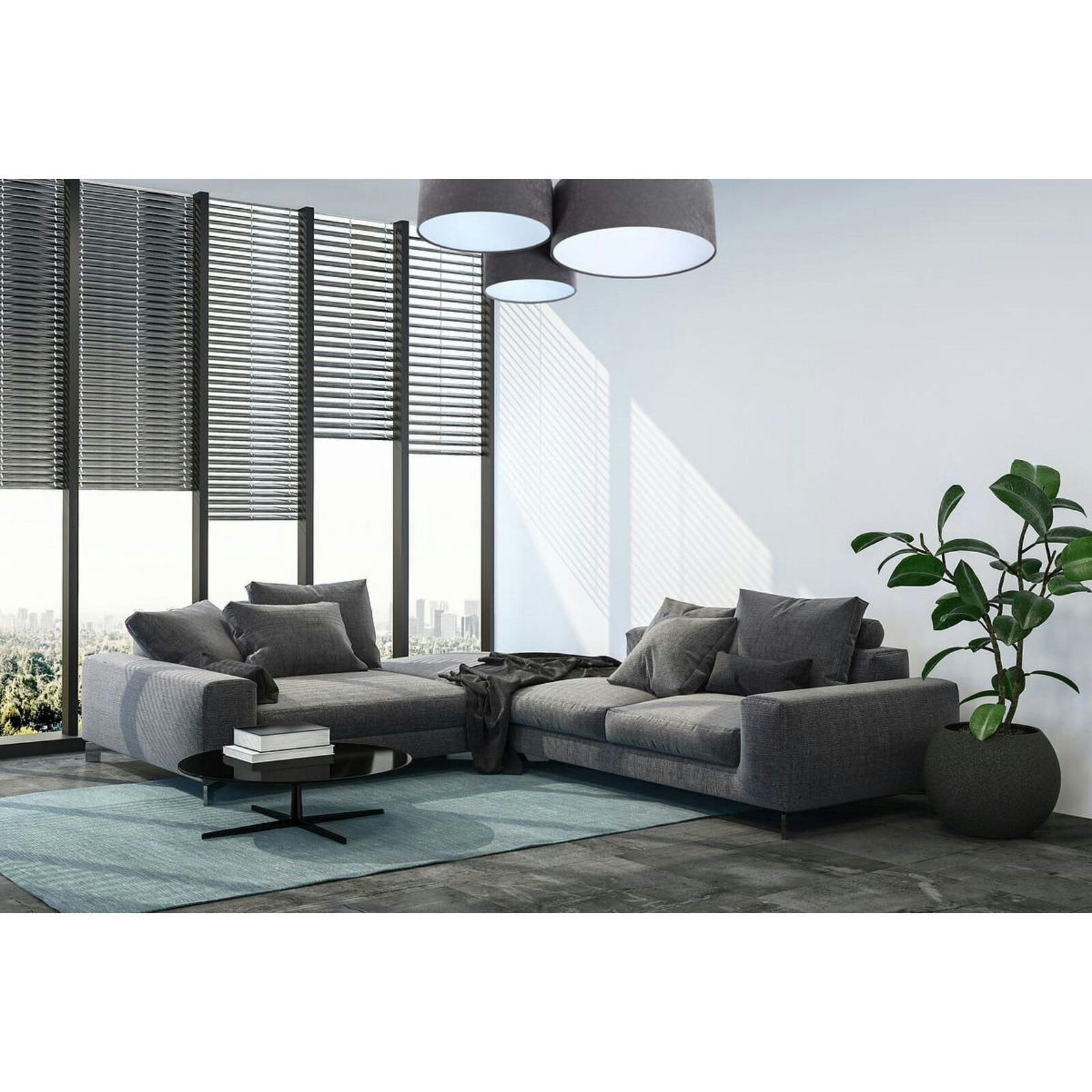 TRIO - Plafonnier Tissu Gris