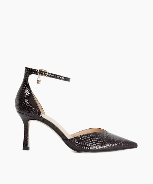 Clarabelle Burgundy - Pointed-Toe Heeled Courts