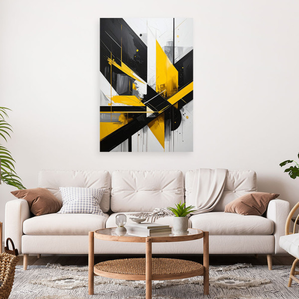 Obraz do salonu sypialni biura loftu, Geometryczne formy abstrakcja 20x30
