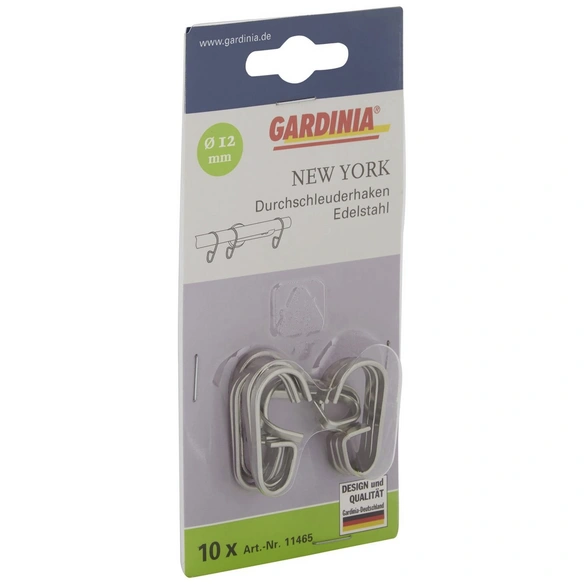 Gardinenhaken »NEW YORK«, 10 Stück, Metall