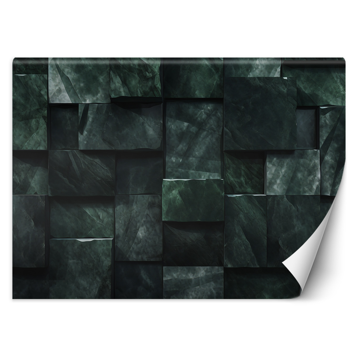 Feeby Fototapeta, Zielone sześciany 3D 150x105
